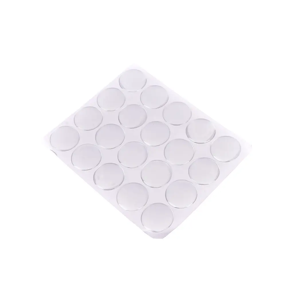 100pcs/sheet 25mm Clear Epoxy Stickers Round Dome 3D Crystal Resin Self Adhesive Patch Dots Label For Bottle Caps Crafting DIY