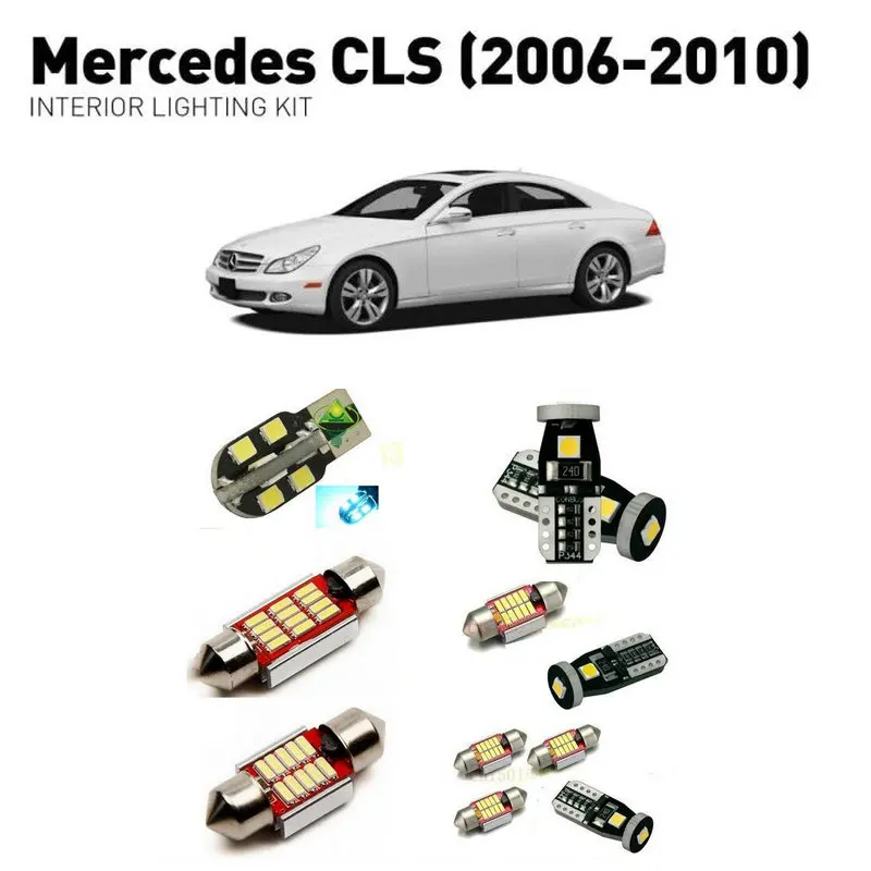 

Led interior lights For mercedes cls 2006-2010 19pc Led Lights For Cars lighting kit automotive bulbs Canbus