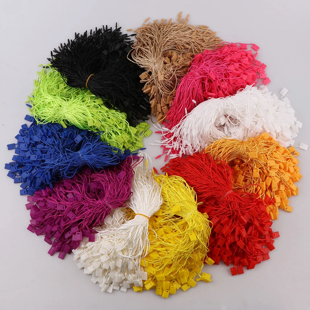 300pcs/lot Clothes SquareTag Rope11 colors Cords Polyester Ganging Tablets For Garment Bag Tags Cards DIY Clothing Accessories