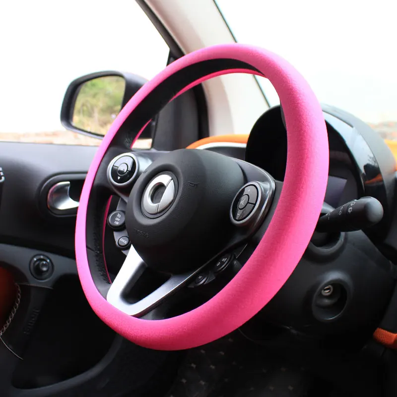 Ultra-thin silicone steering wheel cover for Mercedes Smart Forfour Fortwo 453 451 450 wear-resistant anti-skid auto parts