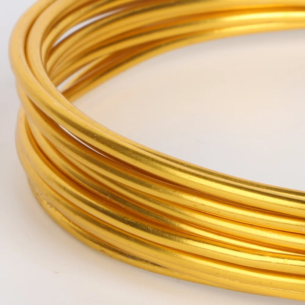 New Arrvial Lovely Gold Color Aluminum Wire Craft Jewelry Making 1mm 1.5mm 2mm 2.5mm, sold per lot of 1ROLL(10M/5M/3M)