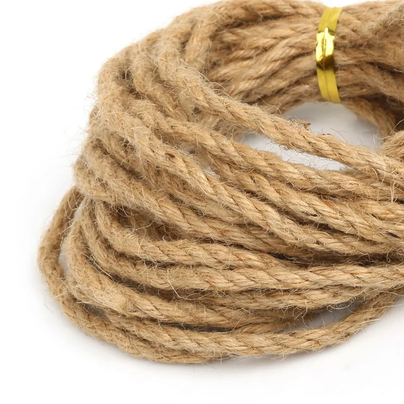 5 meter 2/4/6mm Natural Hemp Jute Cord Rope String For Jewelry Craft Making Gift Packing Hang Tag String Handmade Accessory DIY