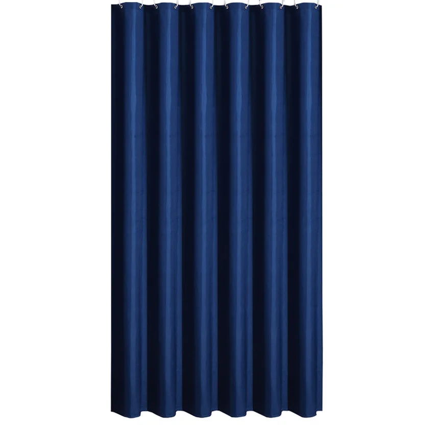 Navy Blue Shower Curtains Waterproof Solid Bath Curtains For Bathroom Bathtub Large Wide Bathing Cover 12 Hooks rideau de bain