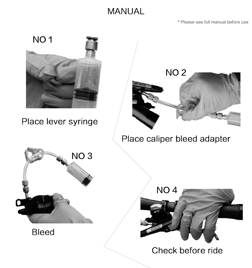 Bicycle Hydraulic Brake Bleed kit for AVID, Formula and Hayes, Advanced Version V1.6