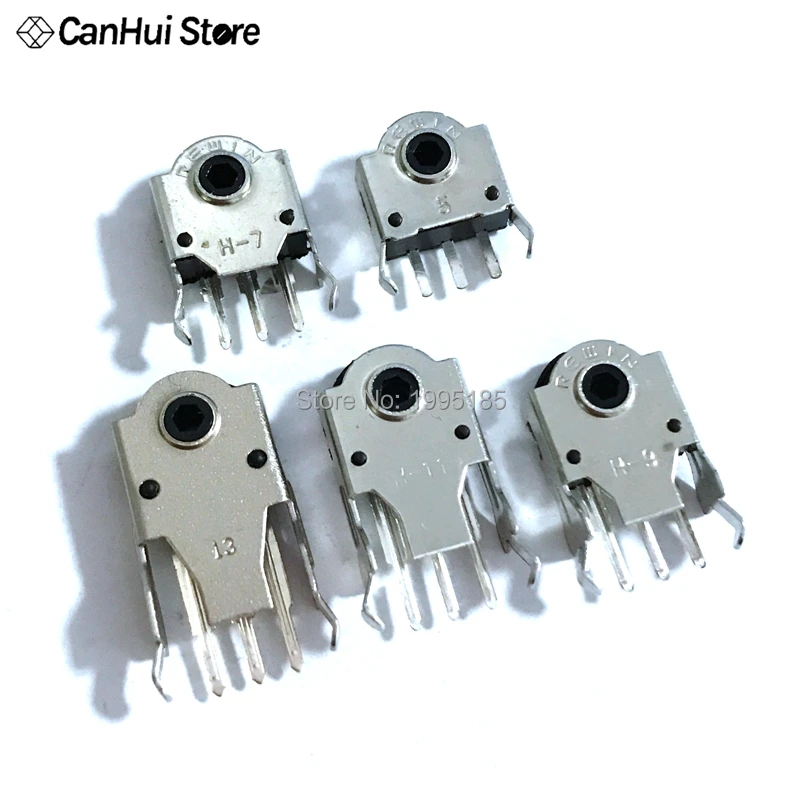 25PCS 5 Kinds Mouse Encoder Kit Wheel Encoder Repair Parts Switch Set 5mm 7mm 9mm 11mm 13mm Connector H-5mm H-13 H-9 H-7 H-11 mm