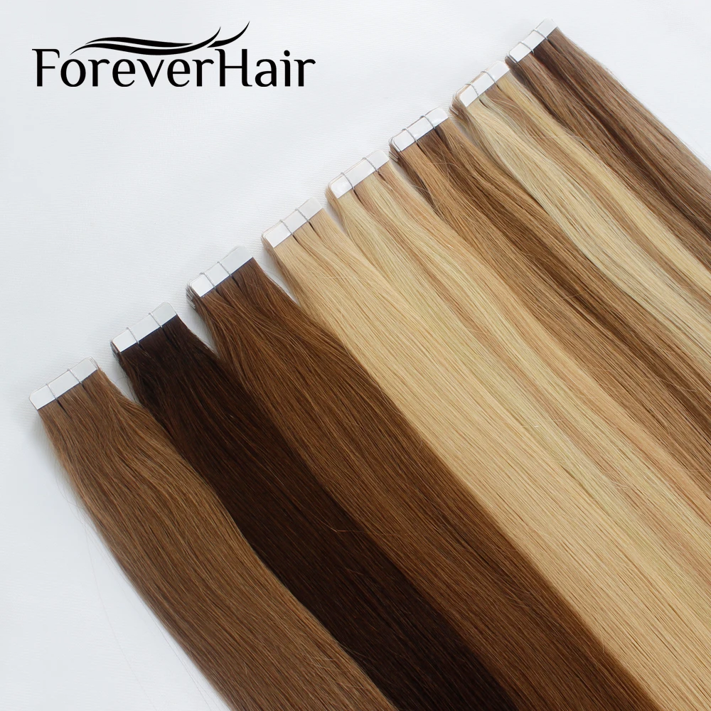 FOREVER HAIR Tape In Human Hair Extensions 14