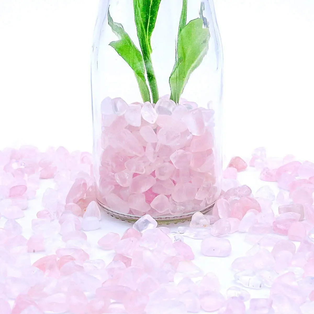 Rose Quartz Gravel Pink Crystal Stone Crystals Stones Wicca Cristal Islande Pierre Naturelle Et Cristaux Healing Home Decoration