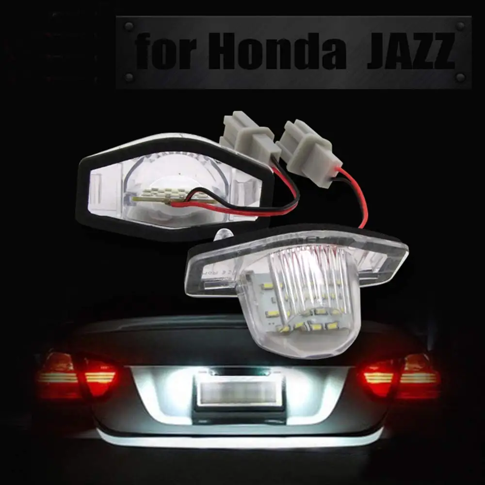 

LED License Plate Light Lamp Bulb Assembly Replacement Rear Led Plate Light for Honda Crv Frv JAZZ Crosstour Super White 6500K