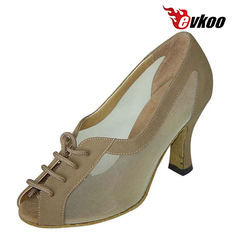 Evkoodance-Chaussures de danse à talons de 5/6/7cm pour femme, en maille, respirantes, pour salle de Rh, fête, OEM