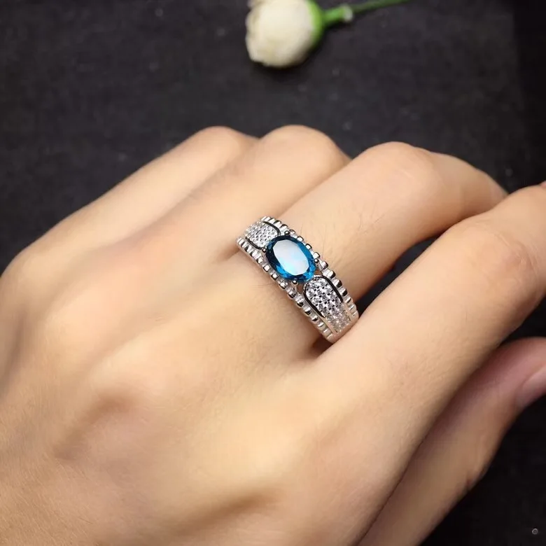 

Natural Topaz Ring 925 Silver Sapphire Blue Sapphire new product updated every day to focus on shopkeepers.