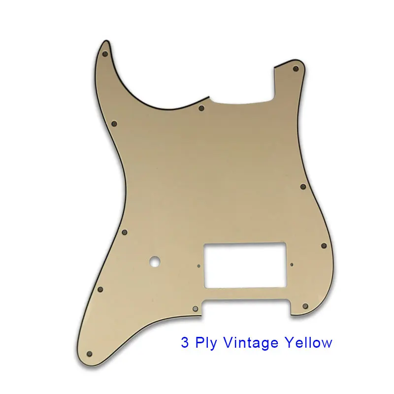 Custom Guitar Parts - For Left Handed USA/ Mexico 11 holes Strat Spec Blank Pickguard With Bridge PAF Humbucker Scratch Plate