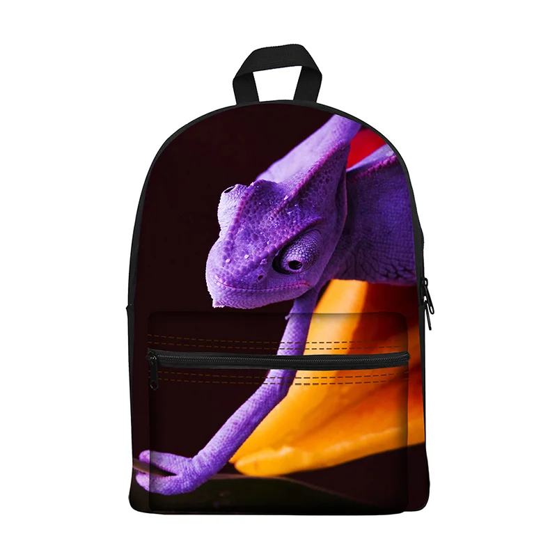 New 2017 Kawaii canvas Backpack for Girls Fashion Children School Bag Cute Animal lizard Backpack Kids School Backpack