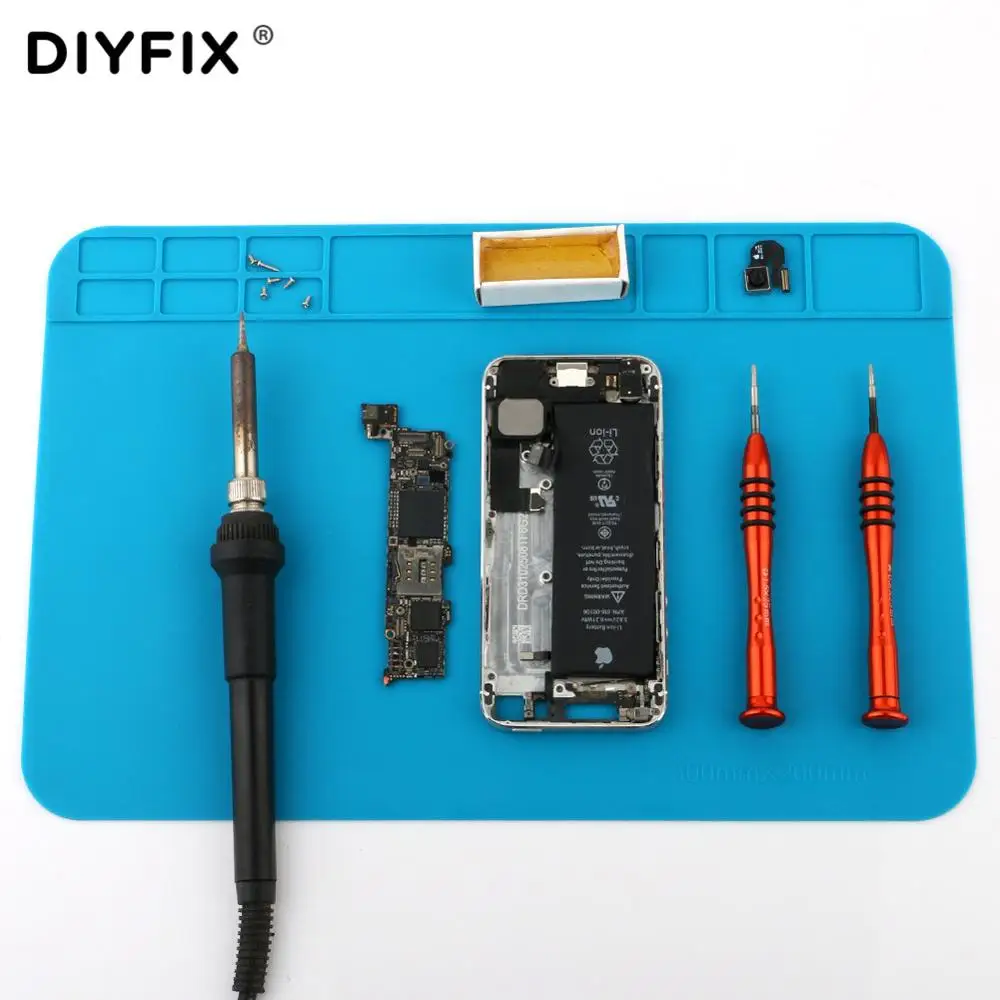 DIYFIX Heat Insulation Silicone Work Pad For BGA Soldering Repair Station Protection Pad Welding Maintenance Platform Desk Mat
