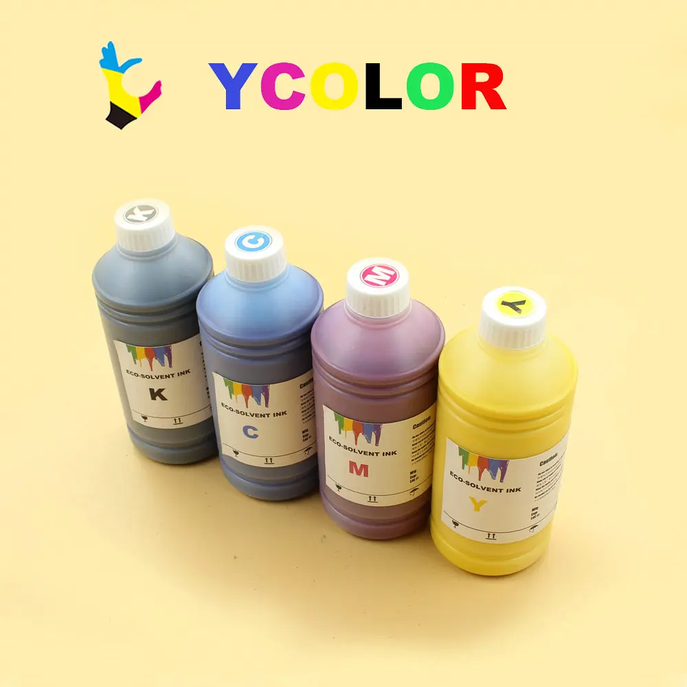 4*1000ML eco-solvent ink for Epson DX4 DX5 DX6 DX7 printhead eco solvent ink for Roland Mimaki Mutoh printer