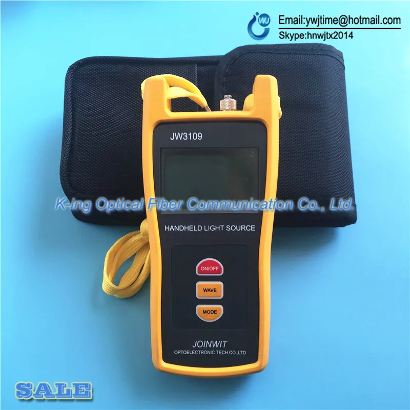 

JW3109 1310/1550nm Handheld Fiber Optical Light Source with FC/SC/ST/LC Connector