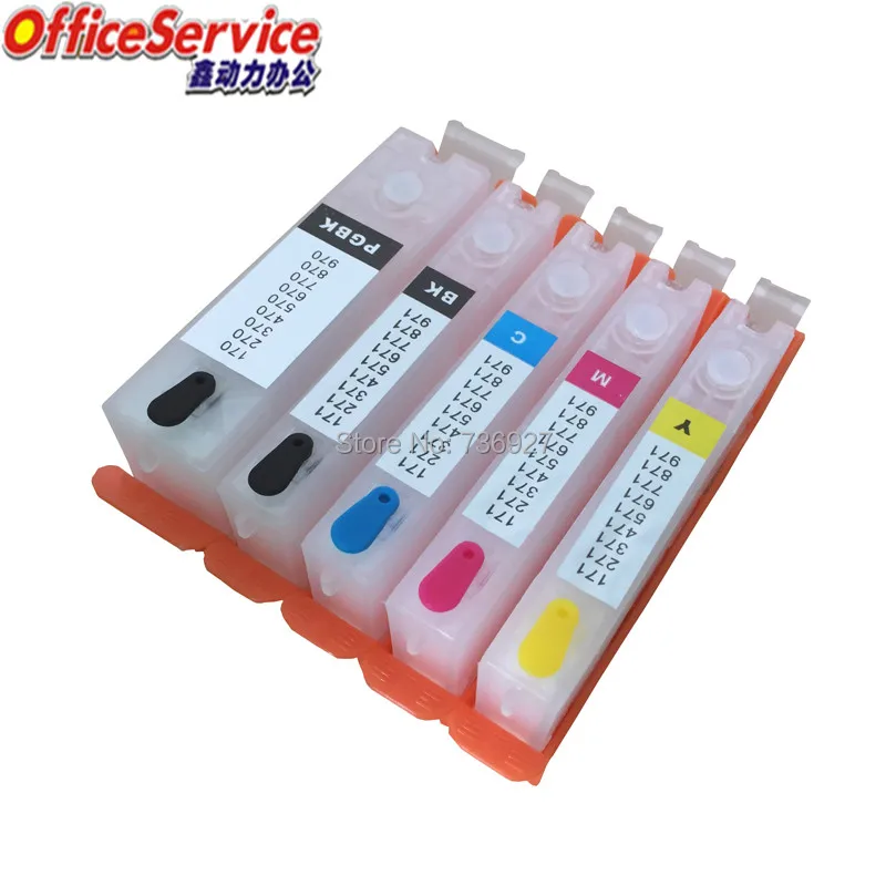 

PGI-570 CLI-571 Refillable Ink Cartridge For Canon TS5050 TS5051 TS5053 TS5055 TS6050 TS6051 TS6052 MG5750 MG5751 MG5753 Printer