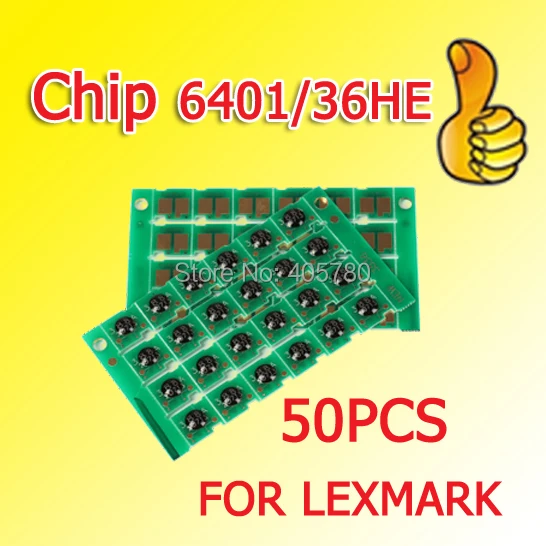 

wholesale 50pcs chips T640/642/644/645 chip compatible for Lexmark 6401/36HE drum chip ++