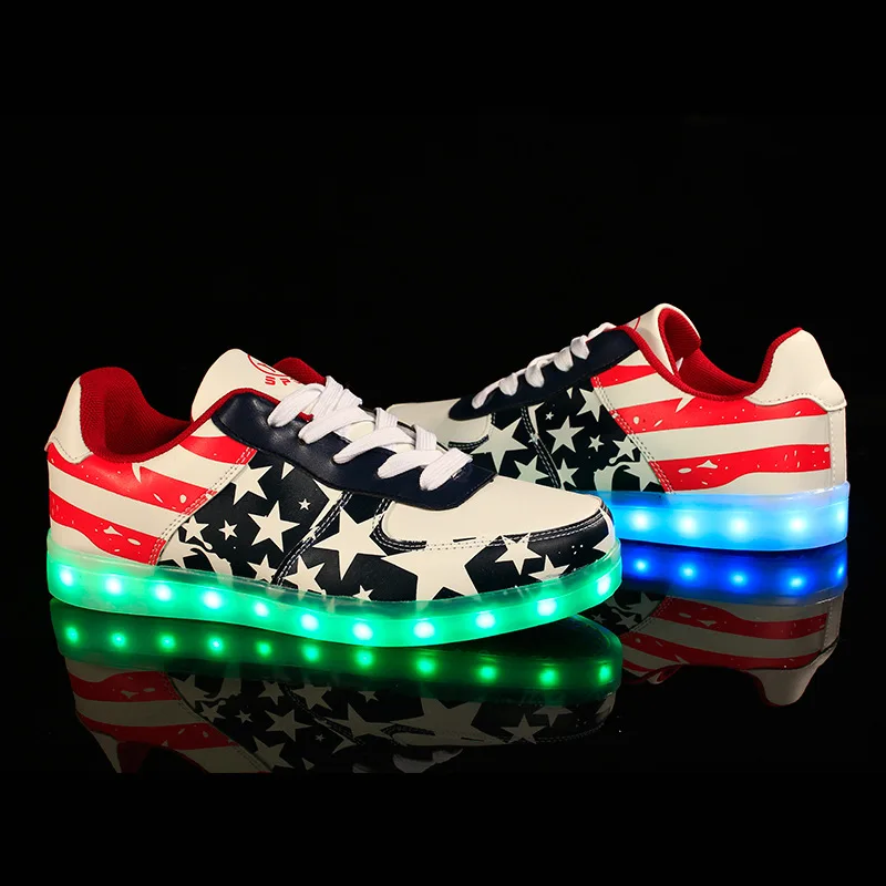 RayZing Led shoes for adults Unisex men casual Luminous Glowing Shoes Man Casual Sneakers USB Rechargeable LED Shoes