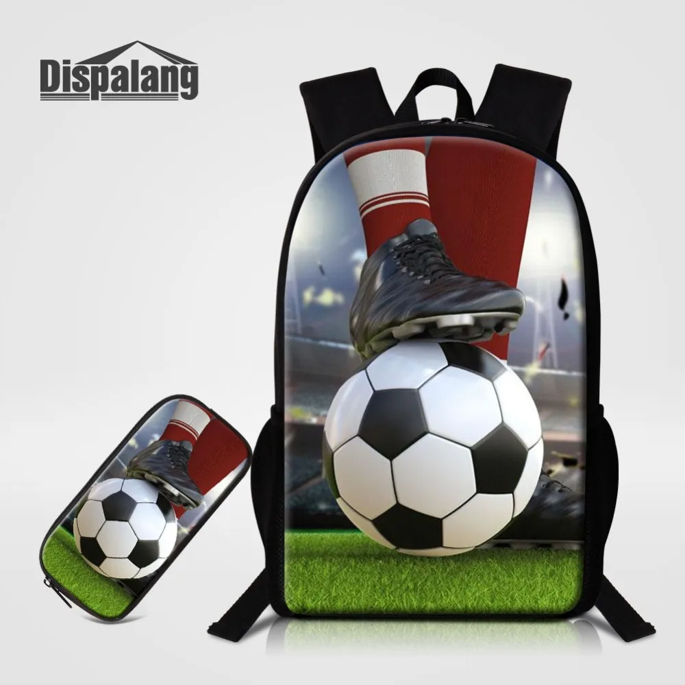 

Fashion Children School Bags 3D Basketball Bookbag With Pencil Case 2 PCS Set Children's Backpack Primary Student Schoolbag