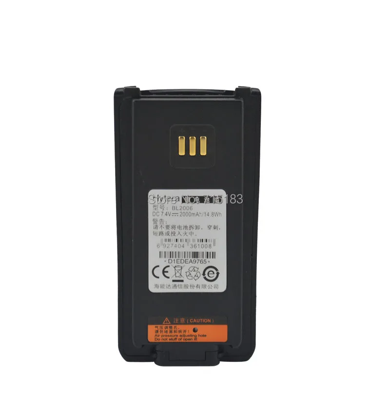 Hytera BL2006 7,4 V 2000mAh литий-ионный аккумулятор для Hytera PD700 PD780G PD700G PD780 цифровой портативный двухсторонний радио