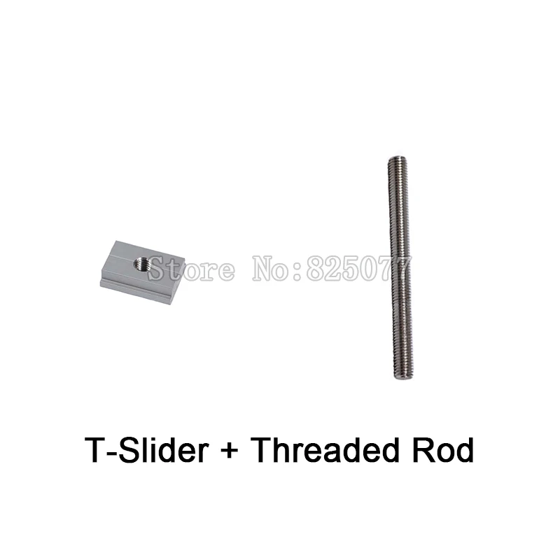 10PCS M8 T-slider for Standard T-track + 10PCS Threaded Rod M8*100mm woodworking tool parts JF1159