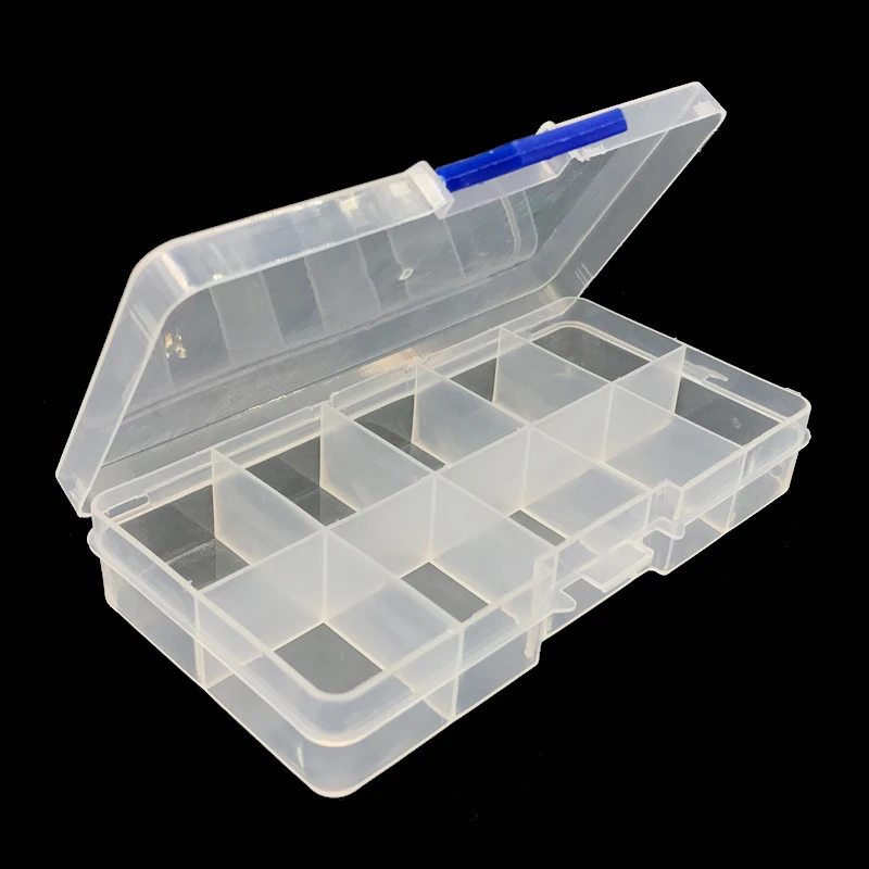 Nails Accessories Portable 10 Grid Nail Art Empty Plastic Storage Case Bead Earring Jewelry Box Container Manicure Kit Holder