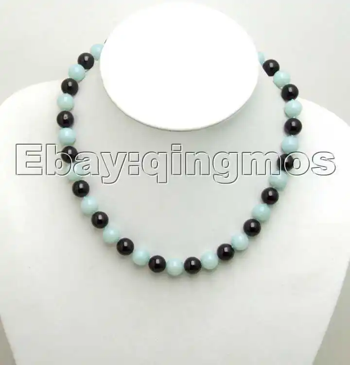 SALE Big 10mm round Natural High quality Amazonite and 10mm garnet 18