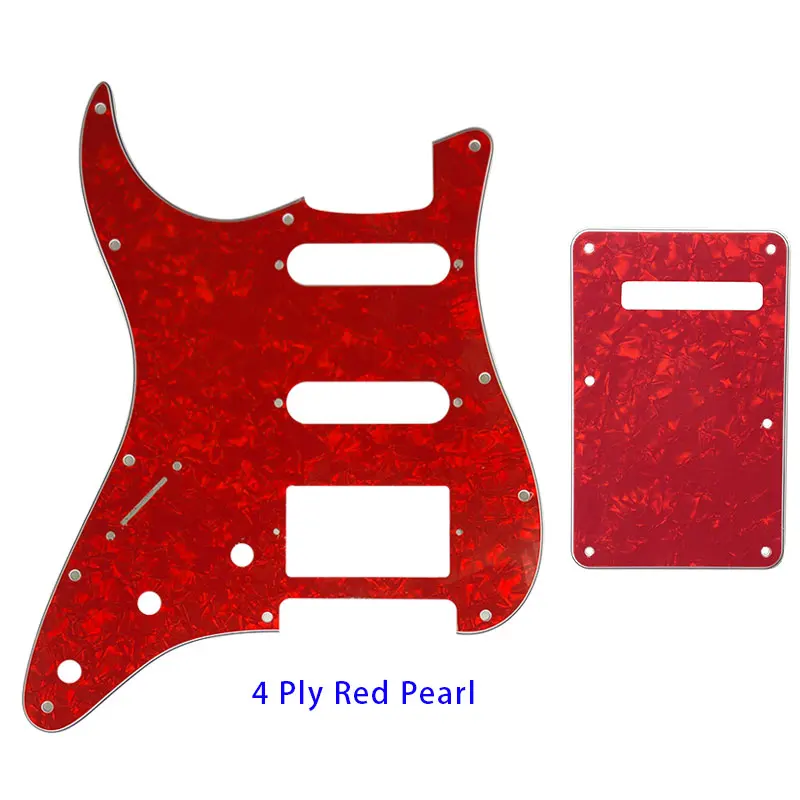 Guitar Parts - For Left Handed USA/Mexico Fd Strat 72\' 11 Screw Hole Standard Hss PAF Humbcker Guitar Pickguard & Back Plate