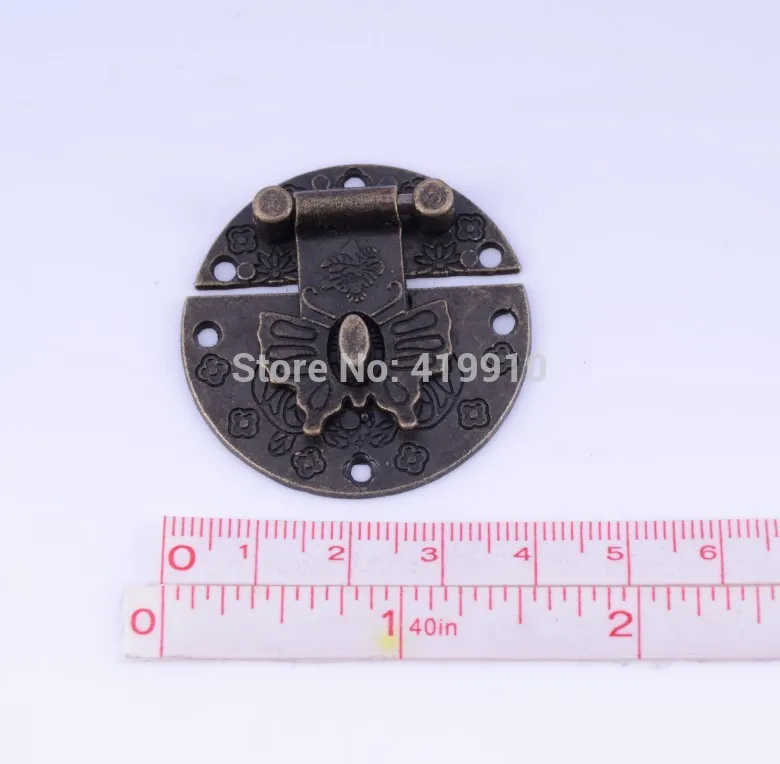 Free Shipping-10 Sets Bronze Tone Jewelry Wooden Case Boxes Making Lock Latch Hardware 40mm,J1834