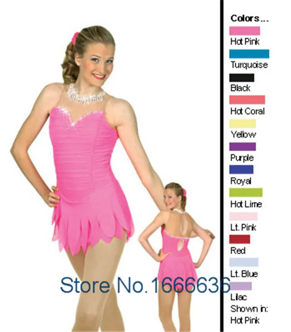 Custom Figure Ice Skating Dresses For Girls  With Spandex  Graceful New Brand Figure Skating Competition Dress DR2713