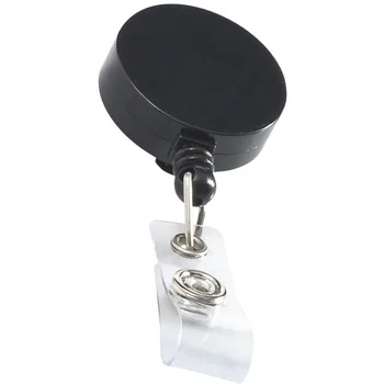 Wysuwany czarny uchwyt na identyfikator, klips na pasek, przedłużenie sznurka nylonowego, pielęgniarka szpitalna, pracownik biurowy, przysługa na targach