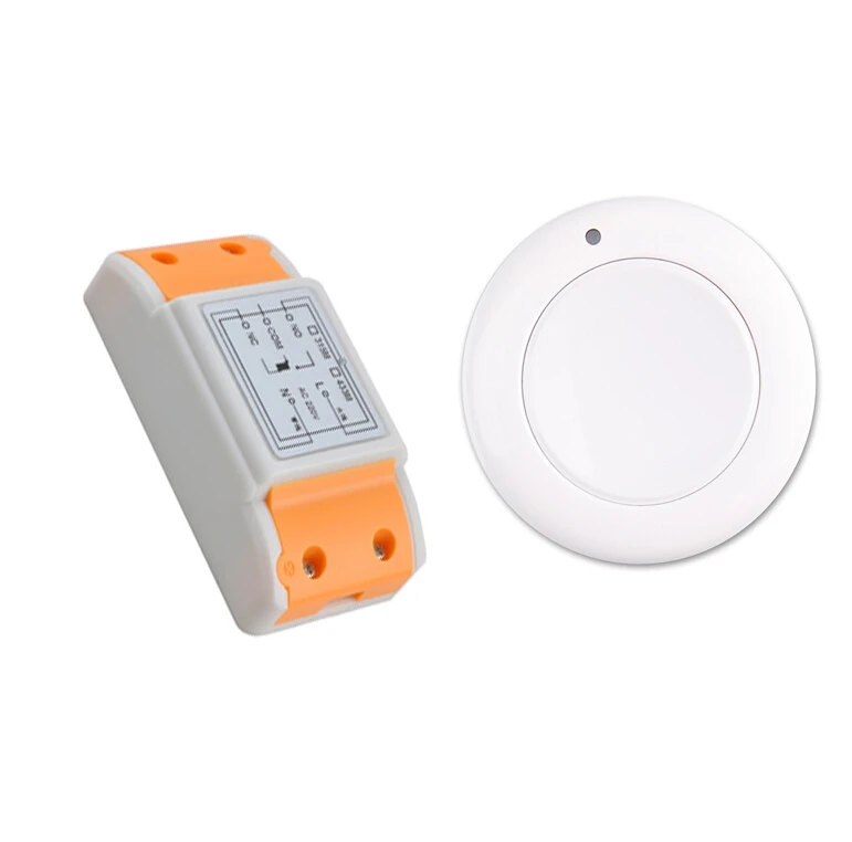 220 v 1 ch  RF  wireless remote control switch  receiver+ transmitter   round new lighting power switch