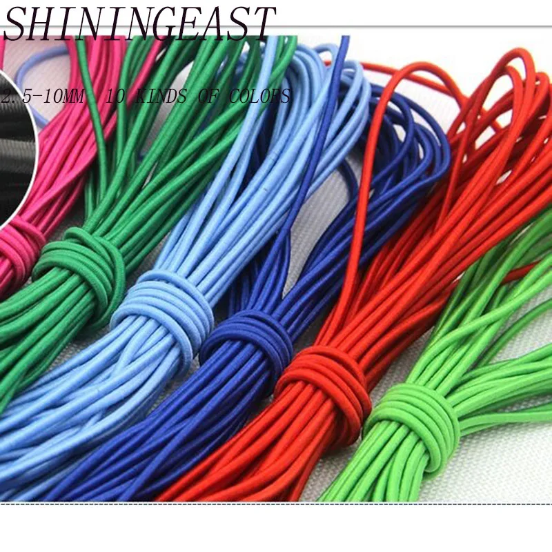 

2.5-10mm 10m/lot DIY handmade accessories round elastic band Stretch Rope Bungee Cord Strings diy hair accessories1201