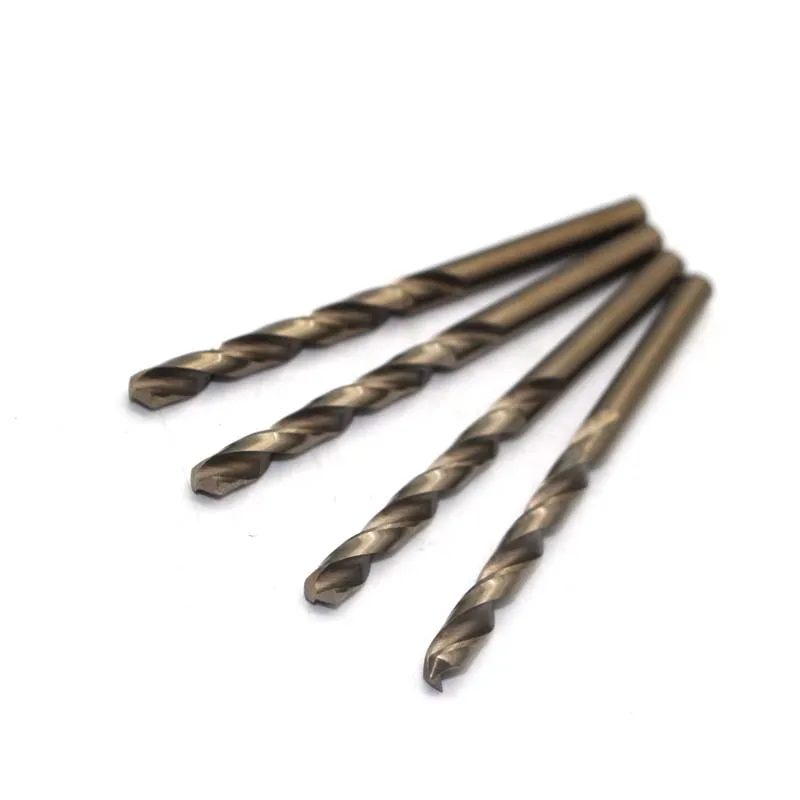 10pcs M35 5.1mm straight shank high speed steel containing cobalt full grinding special stainless steel metal reamer bit