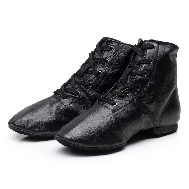 Chaussures de danse Jazz pour hommes et femmes, bottes à lacets pour enfants, baskets de Jazz en toile ou en cuir, vente en gros