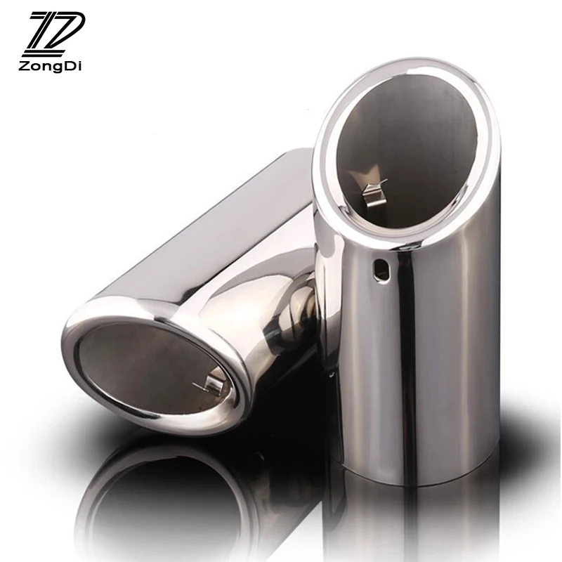 ZD 2PCS For Volvo XC60 S60 XC90 V40 V60 2011 2012 2013 2014 Stainless Steel Car Exhaust Tip Muffler Pipe Cover Accessories