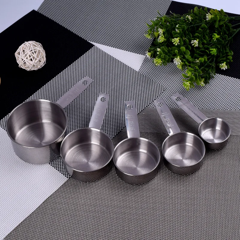 

5Pcs/set Durable Stainless Steel Measuring Spoons Cups Set Kitchen Baking Tools New