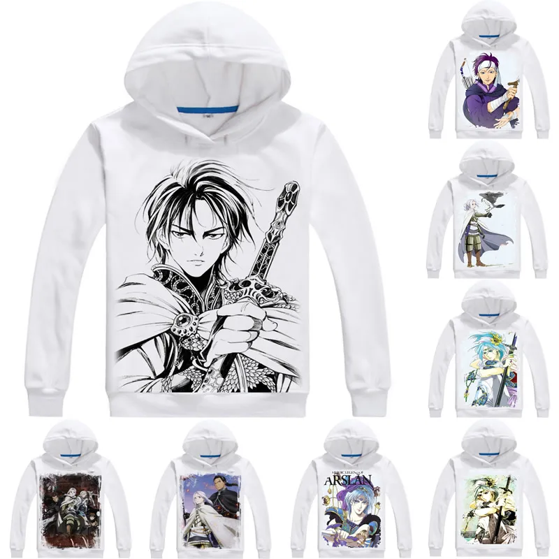 

Anime Hoodies The Heroic Legend of Arslan 3D Hoodies Multi-style Long Sleeve Hooded Arslan Senki DARYUN NARCASSE Sweatshirts