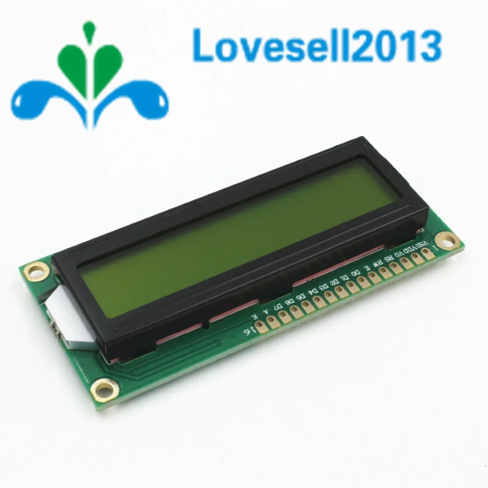 1Pcs/Lot LCD1602 1602 LCD HD44780 Screen Character LCD Display Yellow Blacklight TFT 16X2 LCD Module DC 5V