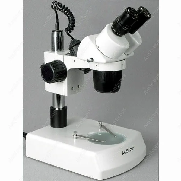 Widefield Stereo Microscope--AmScope Supplies 20X-40X-80X Super Widefield Stereo Microscope w/ Top & Bottom Lights