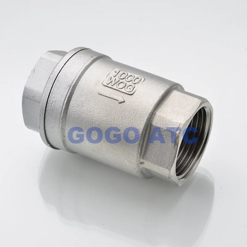 High quality Stainless Steel 201 304 316 In-Line Spring Vertical Check Valve DN15/DN20/DN25/10 1/2 3/4 1 inch 2 way check valve