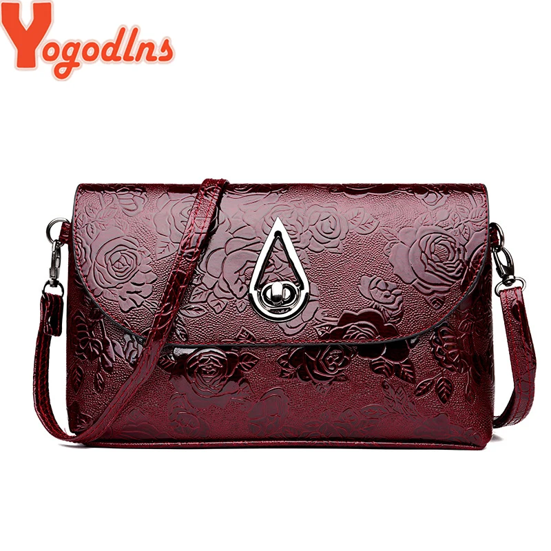 Yogodlns Luxury Handbags Women Bag Designer Flower Embossed Shoulder Bag Envelope Bag Ladies Flap Crossbody Bag Lady Purse bolso