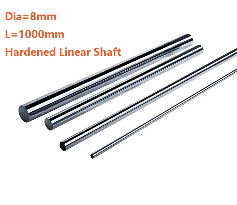 

10pcs/lot Dia 8mm shaft 1000mm long Chromed plated linear shaft hardened shaft rod bar rail guide for 3d printer cnc parts