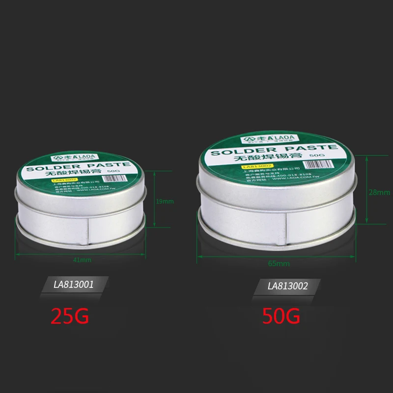 LAOA 25g 50g No Acid SMD Soldering Paste Flux Grease SMT IC 10cc Repair Tool Solder PCB