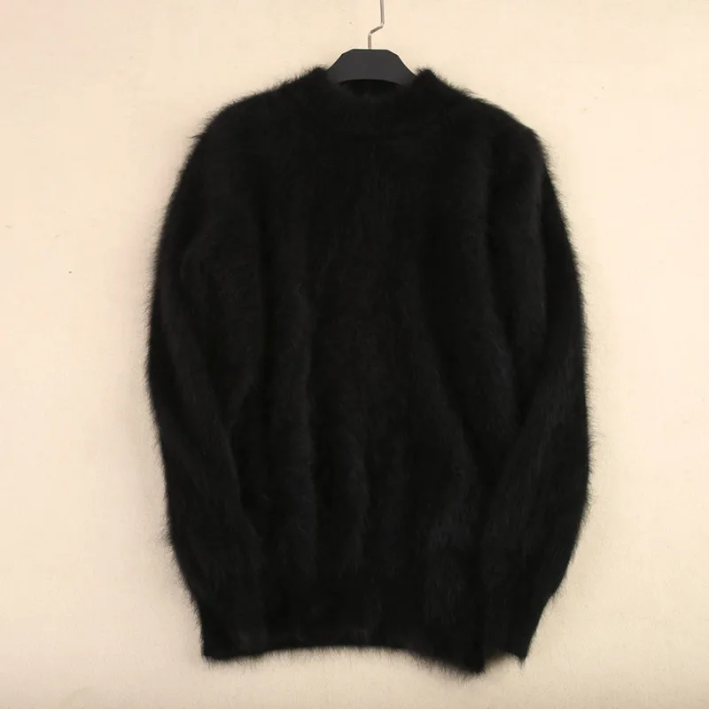 New Men\'s Mink cashmere Fleece Warm Sweaters, Round-collar Sleeve Sweaters Free Delivery S18121