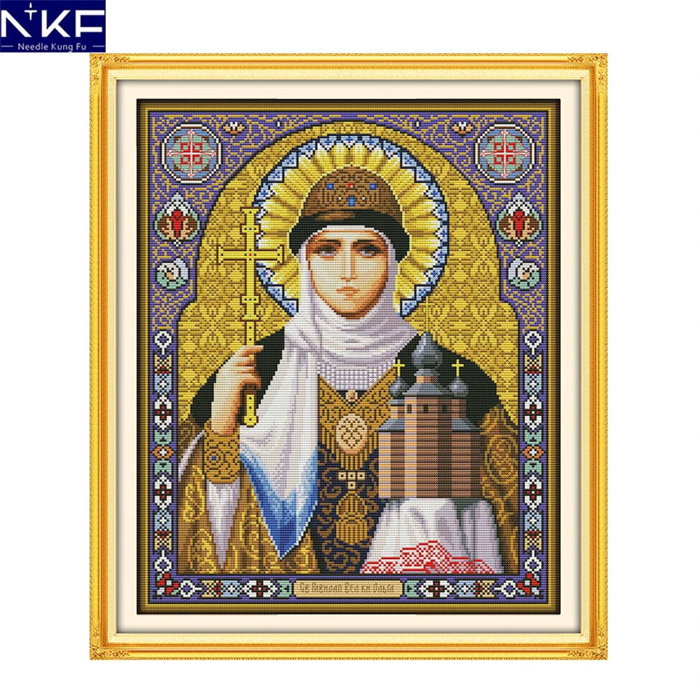 NKF Religion Belief Cross Stitch Painting DIY Kits Cross Stitch Embroidery Set for Home Decor Needlework Cross Stitch Pattern