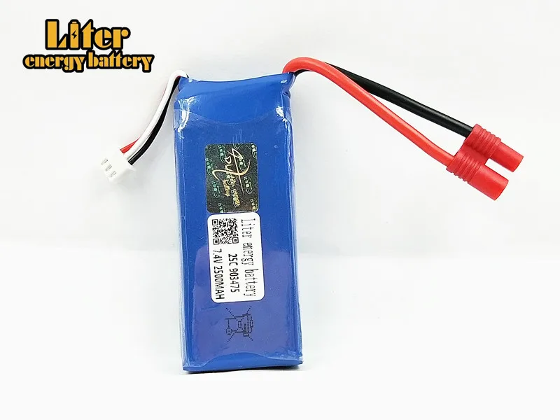 

7.4V 2500mAh X8C X8W X8G quadrocopter 7.4V 2500mAh high capacity Lipo battery 903475 Multiple outlets NO.6 plug