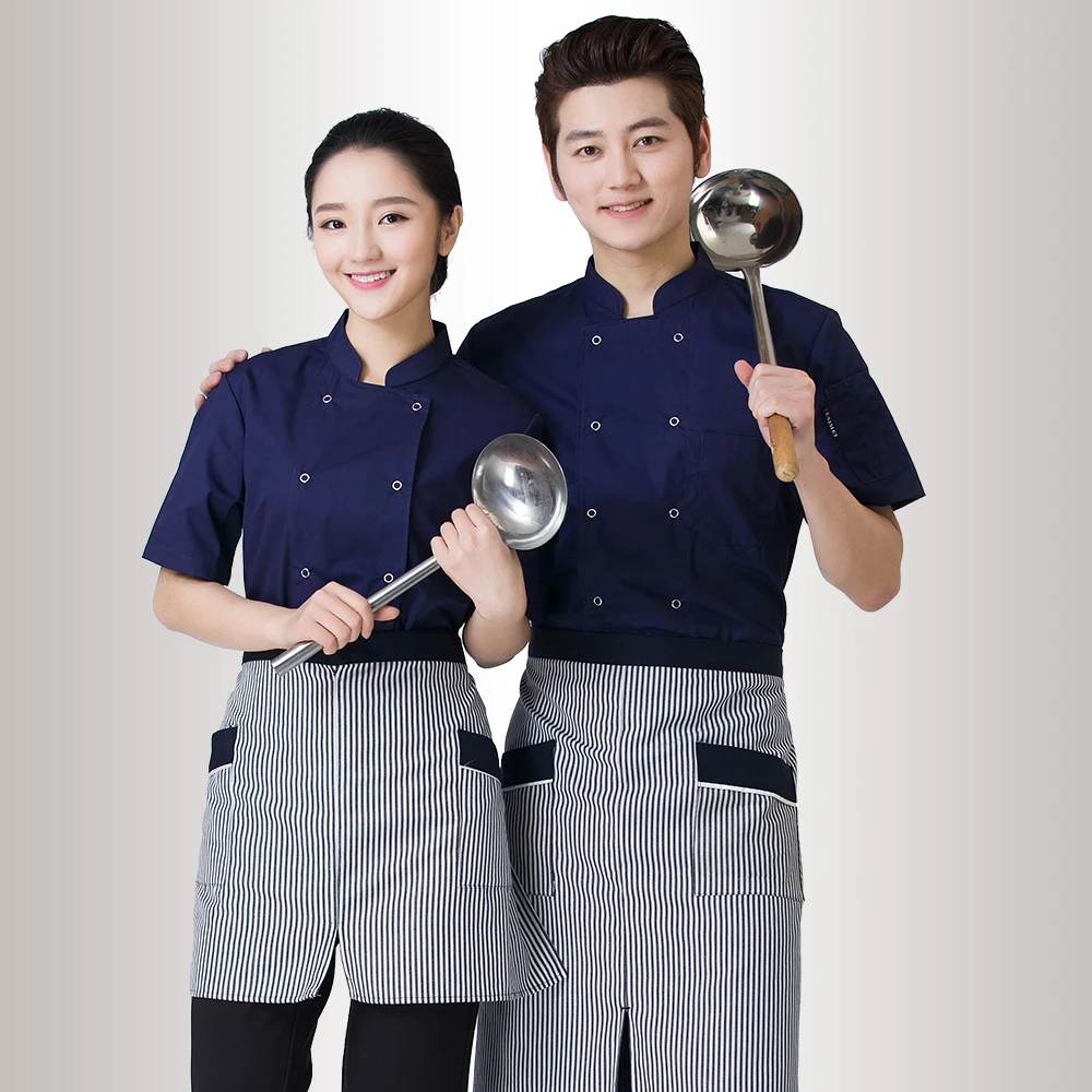 2024 new arrivals 6colors M-XXXL summer short sleeve chef coat for women and men high qualtiy hotel work uniforms cook clothing