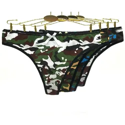 Hot Selling 1pc/lot New Cotton Ladies Thong Print Ladies Panty T Pants Shorts Fashion Camouflage Print Cotton Thong 87356