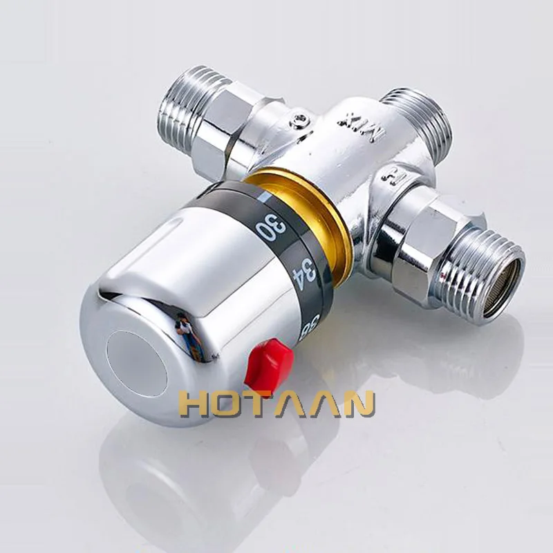 High Quanlity DN15(G1/2) Brass Thermostatic Mixing Valve Automatic Temperature Control Valve Solar Energy Pipe Thermostat Valve